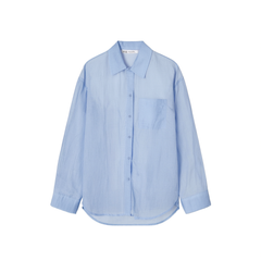 [643]NN Linen Texture Open-Slit Sun Protection Shirt