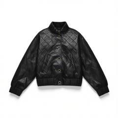 [485]MG     Vegetable-Tanned Sheepskin Jacket and Shorts Set with Diamond Embossing