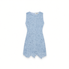 [082]N SP Shenzhen Nanyou High-End Women's Wear French Tweed-Style Diamond-Electroplated Sleeveless Water-Soluble Lace Dress
