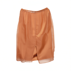 [054]N LYNEE 【Paris Duvie】Organza Straight Double-Layer Half Skirt Summer New Quality Drape