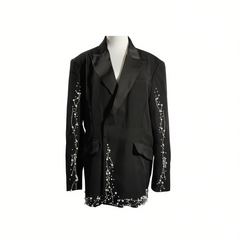 [481]GG    Luxury Heavy-Process Custom High-Fashion Show Suit Lightweight Luxury Long-Sleeve Loose Elegant Handcrafted Pearl Zodiac Suit Jacket