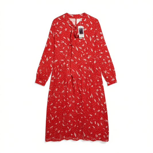 [972]N Sileigao Custom Liu Yifei Celebrity Edition Polka Dot Print Chiffon Dress - Autumn Collection, Stylish and Elegant