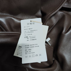 [212]GG    New Arrival Haining Imported Lamb Leather Genuine Leather Suit Medium-Length Black Leather Jacket for Women