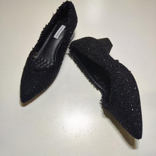 [544]MM  Black Chic Low Heel Office Slip-on Single Shoes Large Sizes 41-43