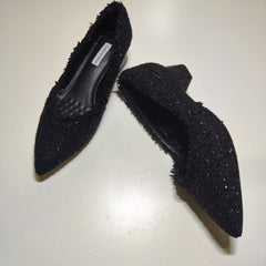 [544]MM  Black Chic Low Heel Office Slip-on Single Shoes Large Sizes 41-43