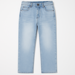 [535]MS Laxibei Light Color Wide-Leg Jeans for Petite Women Spring 2025 New Collection High-Waist Slimming Narrow Fit Straight-Leg Pants