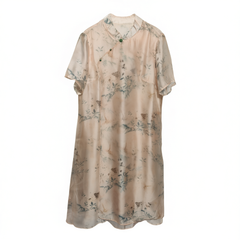 [559]G   ¡¾Promotional Price¡¿New Chinese Style National Traditional Modified Cheongsam Dress for Women 2025 New Summer High-end Elegance Middle-aged Mothers' Dresses