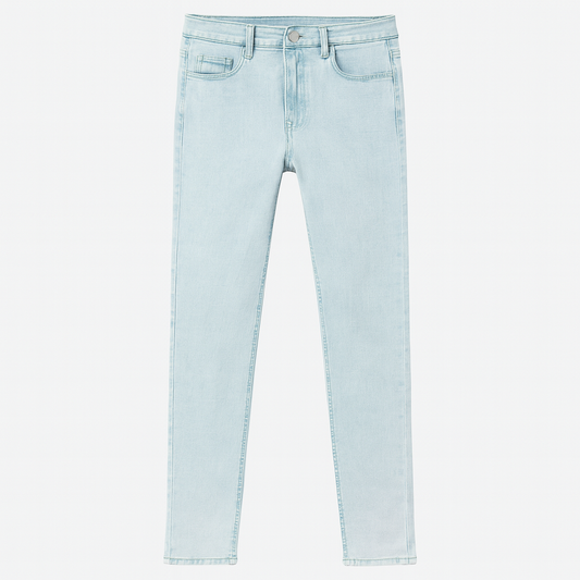 [542]GS  2025 New High-End Slim Fit Men's Jeans Trendy Light Washed Summer Lightweight Luxury Pants