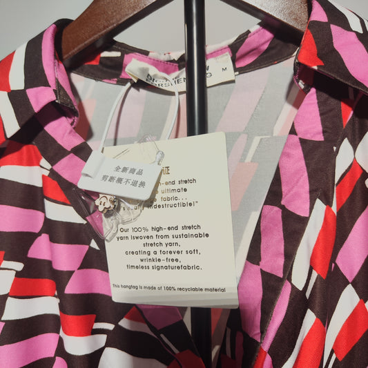 [453]GM   Spring New Arrival Rose Brown Geometric Slimming Stretchy Knitted Sheath Dress