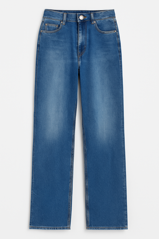 [563]MS Spring and Autumn cleanfit wide-leg blue jeans men's Korean style designer trendy brand versatile loose fit straight leg long pants