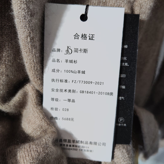[906]GG   Women's Cashmere Sweater 100% Goat Cashmere V-Neck Multi-Way Wrap Button-Down Knit Top Solid Color