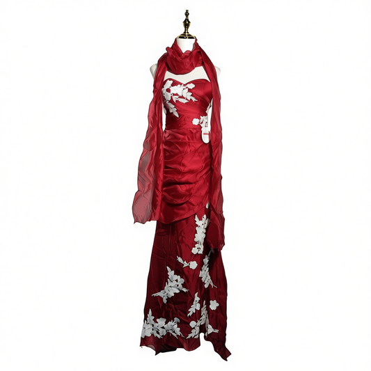 [262]GG   Bridal Toast Dress High-End Burgundy Mermaid Unique Luxury Vintage New Chinese Wedding Morning Robe Engagement Attire
