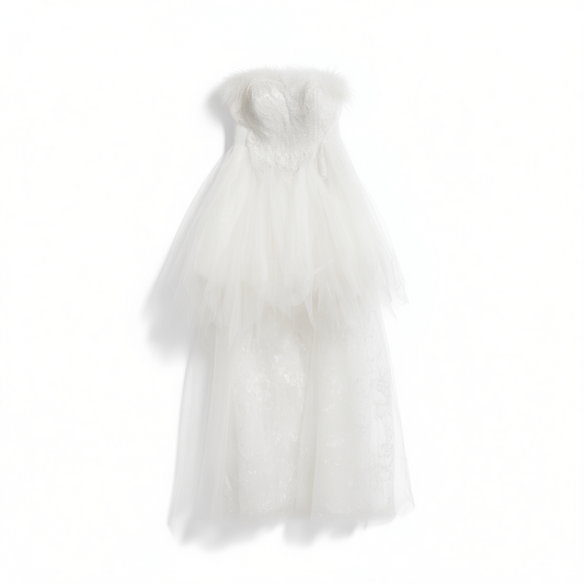 [032]N  High-end Luxury Exclusive Off-Shoulder Strapless Evening Dress for Birthday and Coming-of-Age Events