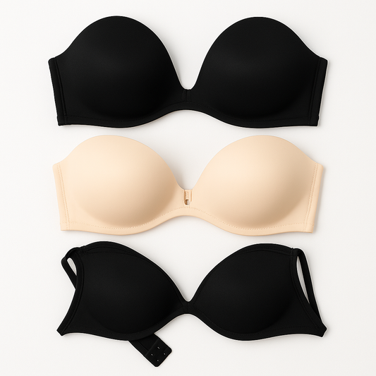 [575]GS    Strapless Bra Push-Up Non-Slip Invisible Bra Thin One-Shoulder Sexy Push-Up Bandeau Style Chest Bra