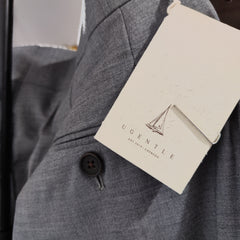 [727]N UGENTLE Men's Merino Wool "London Gray" Italian-style Paris-button, Double Pleat, High-waist Gentleman's Trousers