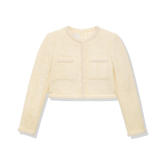 [858]NM  High-End Women's Autumn French-Style Heavy Sequin Short Jacket