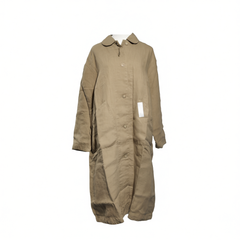 [596]NG    7-Piece Hemp Mid-Length Trench Coat Bohemian Retro Stylish