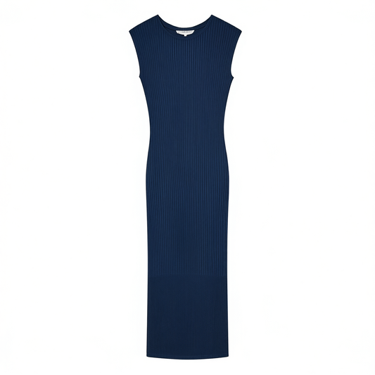 [699]GG      Round Neck Sleeveless Midi Dress Elegant Versatile Women's Dress