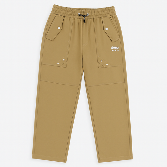 [584]GS  JEEP Men's 2025 New Fleece-Lined Outdoor Hiking Mountain Pants for Spring Autumn Winter Sports Pants