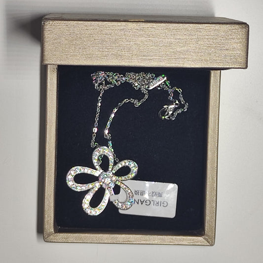 [105]N Women's Summer High-End Large Flower Necklace Sunflower Fairy European and American  Collar Chain