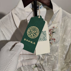 [778]NM   Aviator-Sleeve Blouse with Gold-Brocade Mamian Skirt, Original New Chinese Style Hanfu for Women