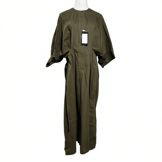 [085]GN Lace-up Waist-cinching Dress for Women, Korean-style Casual Slimming Elegant Dress