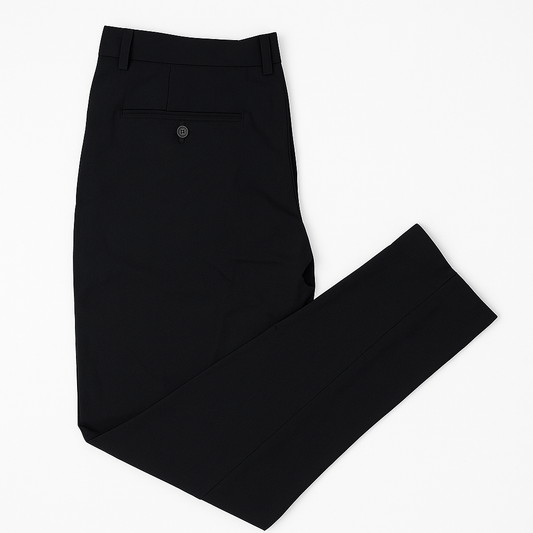 [597]GS  Summer Lightweight Invisible Elastic Waist Men's 9/10 Trousers Slim-Fit Drapey Business Casual Trousers