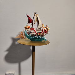 [878]GG    One Piece Action Figure Thousand Sunny (Sunny) Sanji, Nico Robin, Anime Collectible Model Display