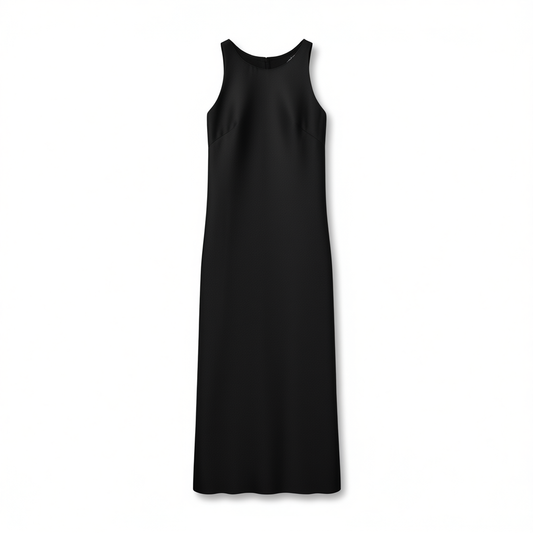 [697]NM  Women's Black Dress Summer High-End Slimming Elegant Sleeveless Vest Dress
