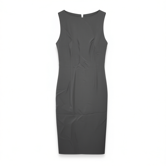 [442]GM   Brother Luo's Woolly Curl Style | Summer Sleeveless Mermaid Waist Dress for Office Wear, Elegant Rachel-style Dress for Intellectual Styling
