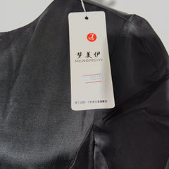 [789]G    Hepburn-style elevated satin dress,  tailored waist-cinching design with a flowing skirt for a slim-silhouette little black dress.