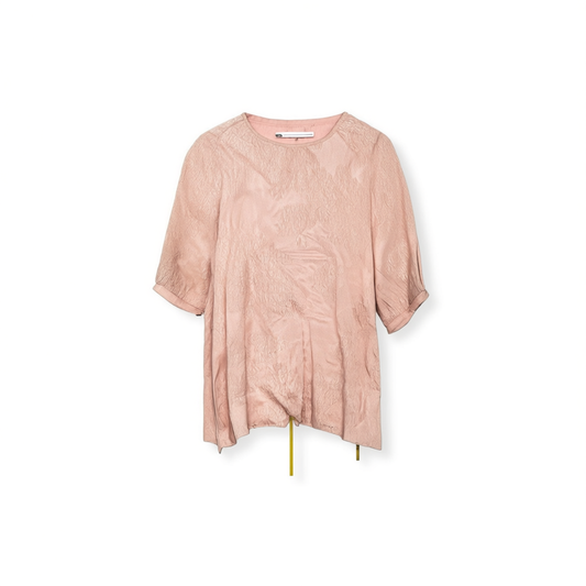 [591]NN Loose Crew Neck Short Sleeve Blouse for Women