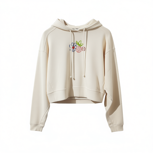 [805]NM  Official Authentic Trefoil Women's Printed Short Hoodie Pullover GP3495