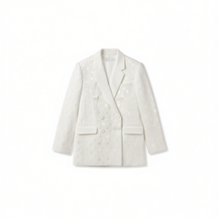 [832]GG    White Shimmering Sequin Jacket