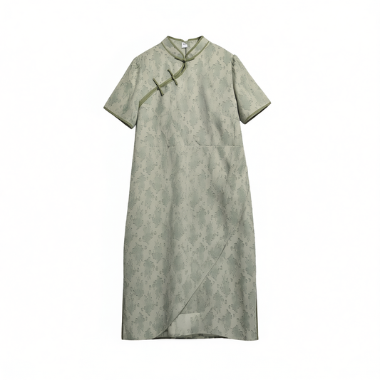 [850]M  PLUSMALL Yang Tianzhen Plus Size Women's Summer Retro New National Style Chinese-Style Modified Cheongsam Dress/Shirt