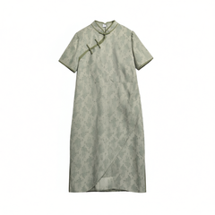 [850]M  PLUSMALL Yang Tianzhen Plus Size Women's Summer Retro New National Style Chinese-Style Modified Cheongsam Dress/Shirt