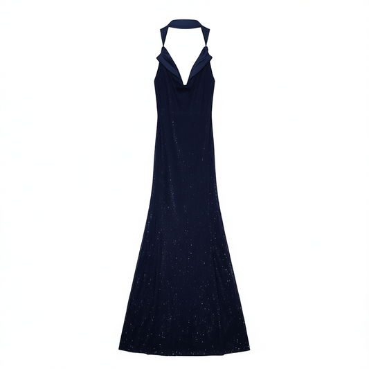 [292]GM    Floor-Length Strapless Sequin Dress for Birthday Party, Graduation Evening Gown, and Coming-of-Age Ceremony