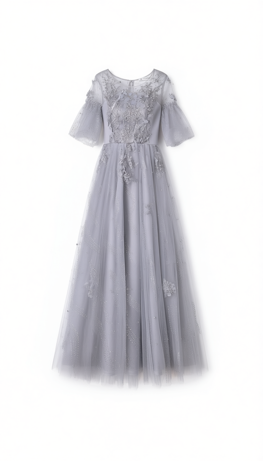 [931]GG    Large size bridesmaid dress plus size women slimming body-concealing high-end performance dress women long dress ultra ethereal exclusive evening gown vocal arts entrance exam