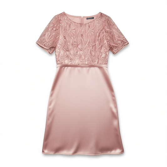 [443]G  ¡¾Promotional Price¡¿Pink High-End Evening Gown for Petite Young Mothers - Elegant Wedding Dress Suitable for Daily Wear