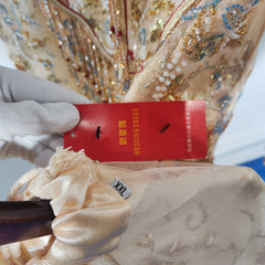 [807]N  Gold Xiuhe Dress 2025 New Collection Traditional Chinese Bridal Wedding Dress Champagne Color High-end Bridal Dress Summer Fashion Kimono