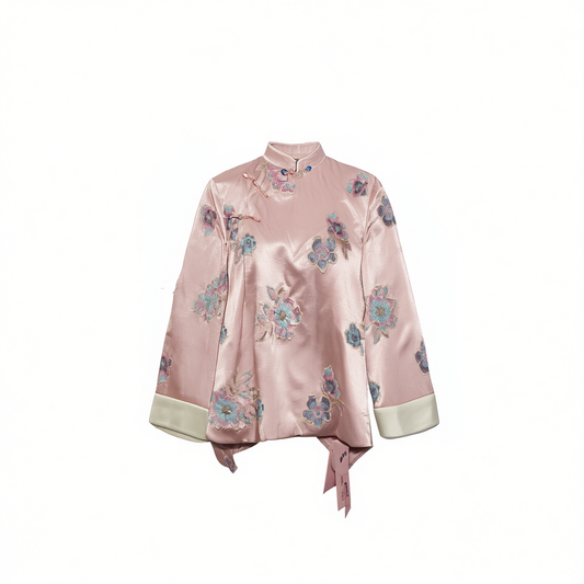 [820]NG     New Chinese Style Embroidered 100% Acetate Jacket