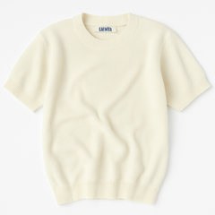 [714]MS [Promo Price] Women's Summer Lightweight Soft and Versatile Round Neck Crew Neck Short-Length Ice Silk Puff Sleeve Top