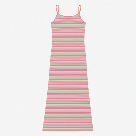 [715]GS  Women's Summer Colorful Stripe Knit Strapless Bodycon Dress, French Style, Slimming, Trendy Short Dress