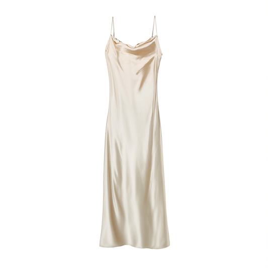 [793]MM  French-style Aurora-inspired blue acetate slip dress for women, summer elegant lightweight formalwear, long skirt