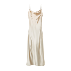 [793]MM  French-style Aurora-inspired blue acetate slip dress for women, summer elegant lightweight formalwear, long skirt