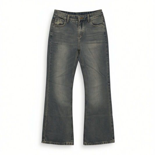 [770]GG    Classic Vintage Washed Micro-Stretch Mid-Rise Bootcut Jeans