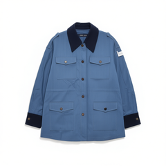 [209]G   New Fashionable Elegant Versatile Retro Lapel Jacket Workwear Style Denim Coat Women's