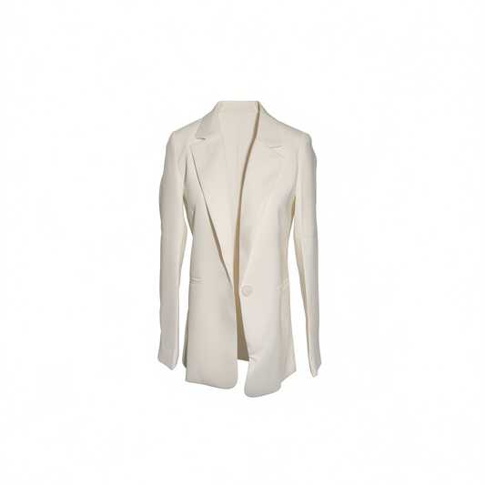 [200]NM Professional Suit Korean-Style Design Unique White Blazer for Women