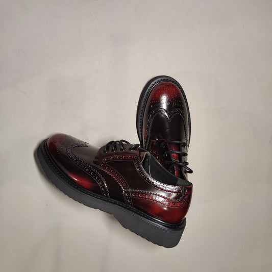 [215]GG    Men's Business Embossed Leather Shoes, Genuine Leather Thick Sole Height-Increasing Shoes, Glossy Brushed Color Groomsmen Shoes