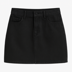 [727]MS Laxibei Black High-Waisted Denim Skirt Women's Summer 2025 New A-Line Skirt Bodycon Sexy Half Skirt